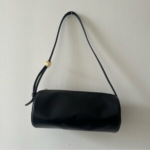 J.crew bordeux leather black barrel bag